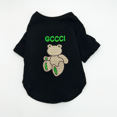 Black Silk Bow Tank Top for Pets